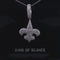 Promise Sterling Silver Fleur de Lis White Pendant with 7.04ct Cubic Zirconia