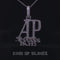 White 925 Sterling Silver "AP" Letter Necklace Pendant 2.61ct Cubic Zirconia