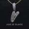 Yellow Cursive 3D Alphabet Shape 925 Sterling Silver Cubic Zirconia Pendant