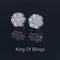 King of Blings- White 925 Sterling Silver 4.83ct Cubic Zirconia Women's & Men's Round Earrings