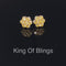King of Blings- 4.12ct Cubic Zirconia 925 White Sterling Silver Women's Hip Hop Flower Earring
