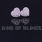 King of Blings- 925 White Sterling Silver 1.48ct Cubic Zirconia Men's & Women's Heart Earrings