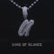 White Cursive 3D Alphabet Shape 925 Sterling Silver Cubic Zirconia Pendant
