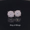 King of Bling's 1.96ct Cubic Zirconia Aretes Para Hombre 925 Yellow Silver Women's Round Earring