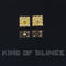 King of Blings- Hip Hop 925 White Silver 1.68ct Cubic Zirconia Women's / Men's Square Earrings