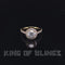 King Of Blings  10K Yellow Gold 3.00CT VVS' 'FL' D clr Round Moissonite Womens Ring S/7