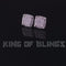 King of Blings- 925 Silver White 0.72ct Cubic Zirconia Hip Hop Square Men's & Women's Earrings