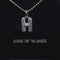 Yellow Bugutte Initial All Alphabet Sterling Silver Pendant with Cubic Zirconia