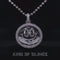 White Sterling Silver FASHION CHARM Necklace Pendant with 3.57ct Cubic Zirconia