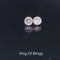 King of Bling's 925 Yellow Silver 1.28ct Cubic ZirconiaFashion Women's/ Men's Round Earrings
