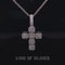 Fancy White 925 Sterling Silver CROSS Shape Pendant with 1.34ct Cubic Zirconia