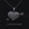 Fancy Special 925 Sterling Silver Heart White Pendant with 7.42ct Cubic Zirconia