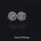 King of Blings- Aretes Para Hombre 925 White Silver 1.06ct Cubic Zirconia Round Women's Earrings