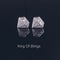 King of Blings- 0.24ct Cubic Zirconia 925 White Silver Women's & Men's Hip Hop Stud Earrings