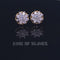 King of Bling's 3.20ct Cubic Zirconia 925 Yellow Sterling Silver Hip Hop Flower Ladies Earrings