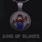 King Of Bling's Sterling Silver White "SANTO NINO DEATOCHA" Pendant with 3ct Genuine Moissanite
