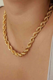 18K Gold-Plated Chain Necklace Trendsi